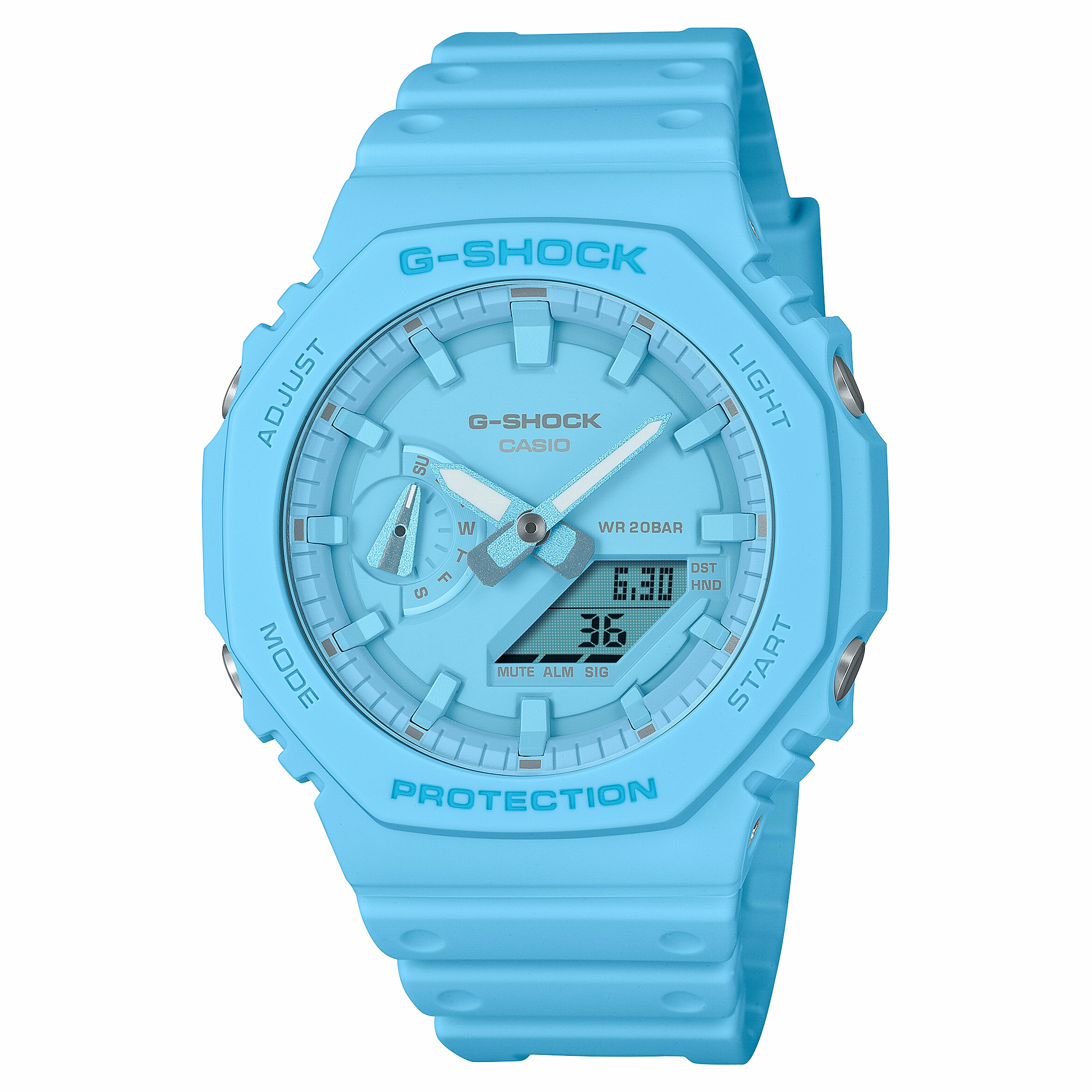 G-Shock Analog Digital DUO Gradation Blue Resin Band Watch GA2100-2A2