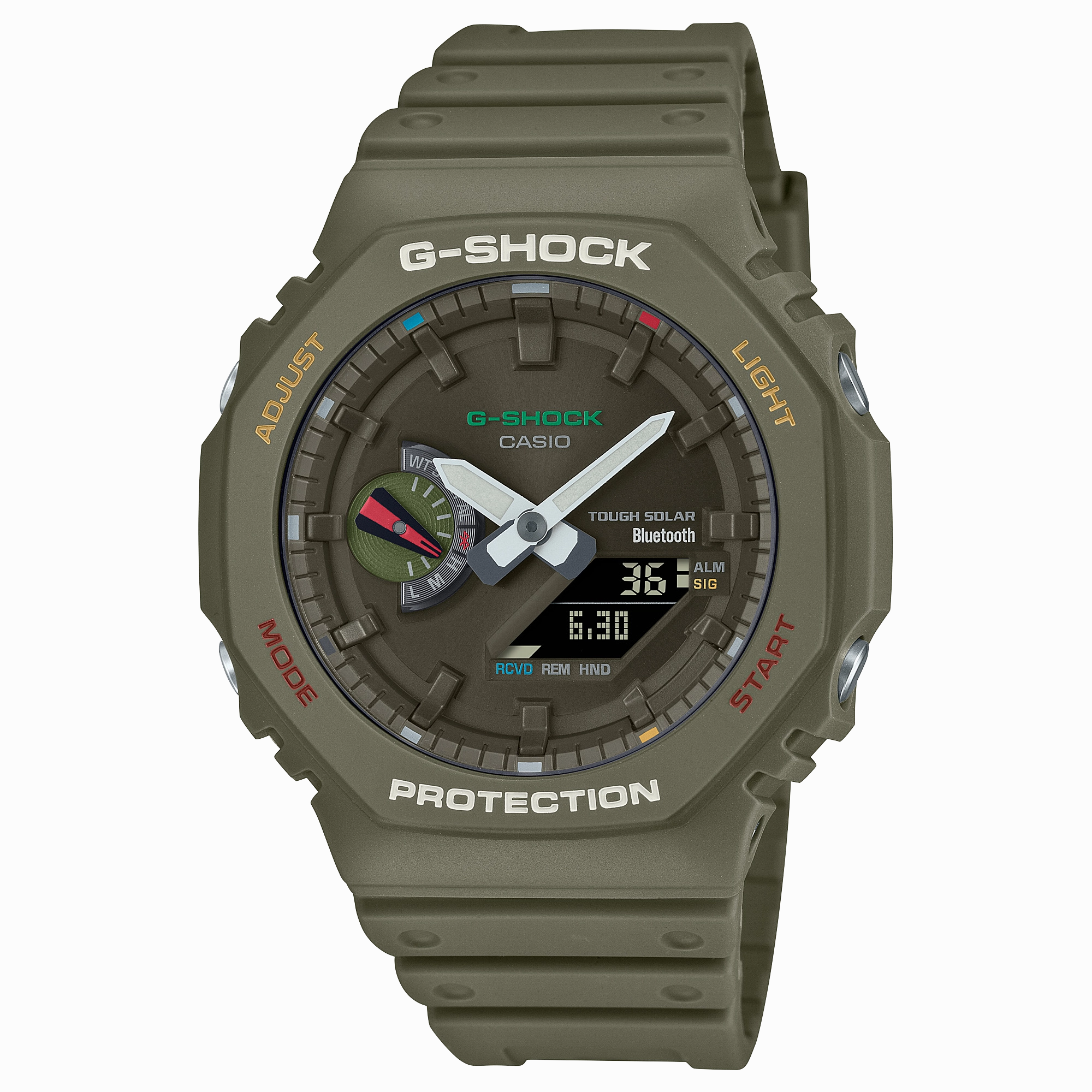 G-Shock Analog Digital DUO Green Resin Band Watch GAB2100FC-3A