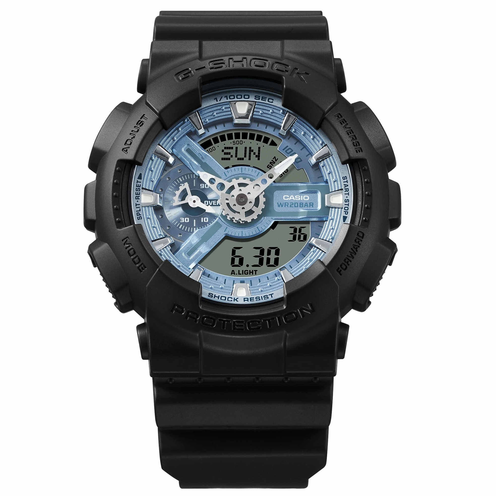 G-Shock Analog Digital DUO Rugged Black Resin Band Watch GA110CD-1A2