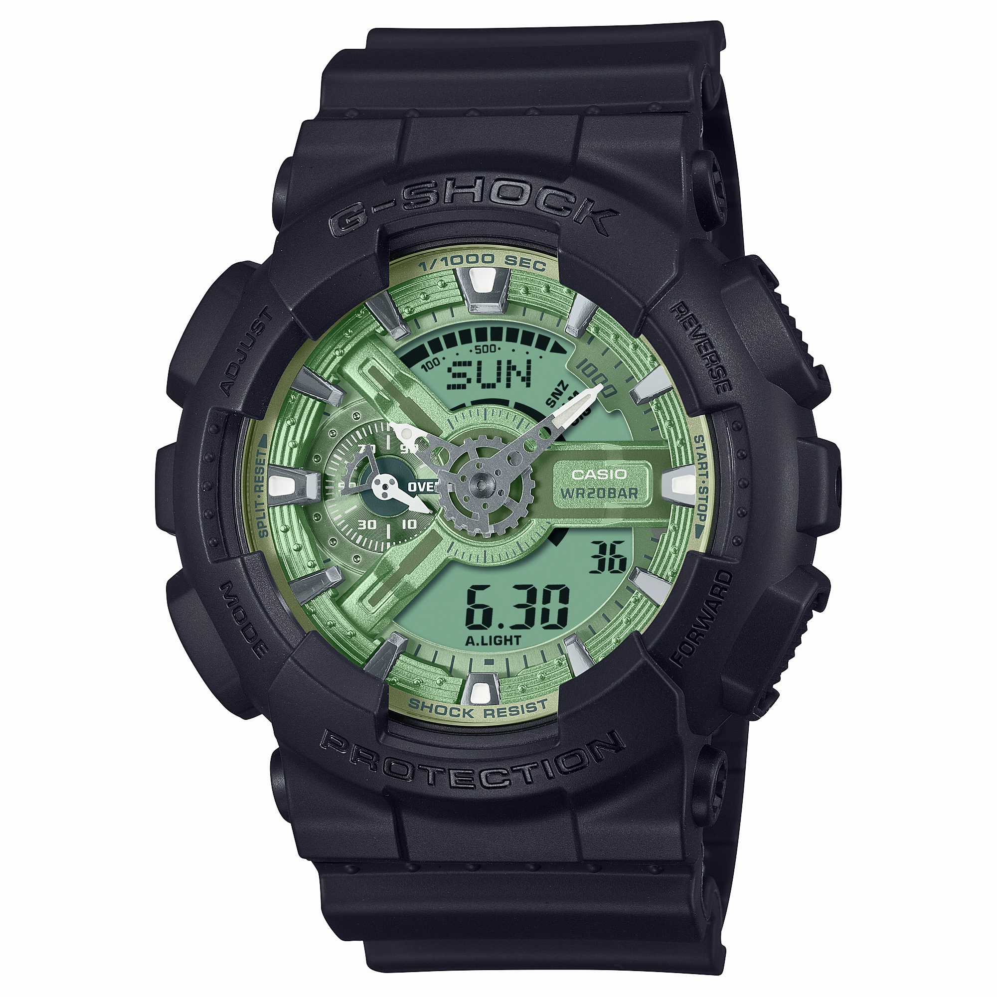 G-Shock Analog Digital DUO Rugged Black Resin Band Watch GA110CD-1A3