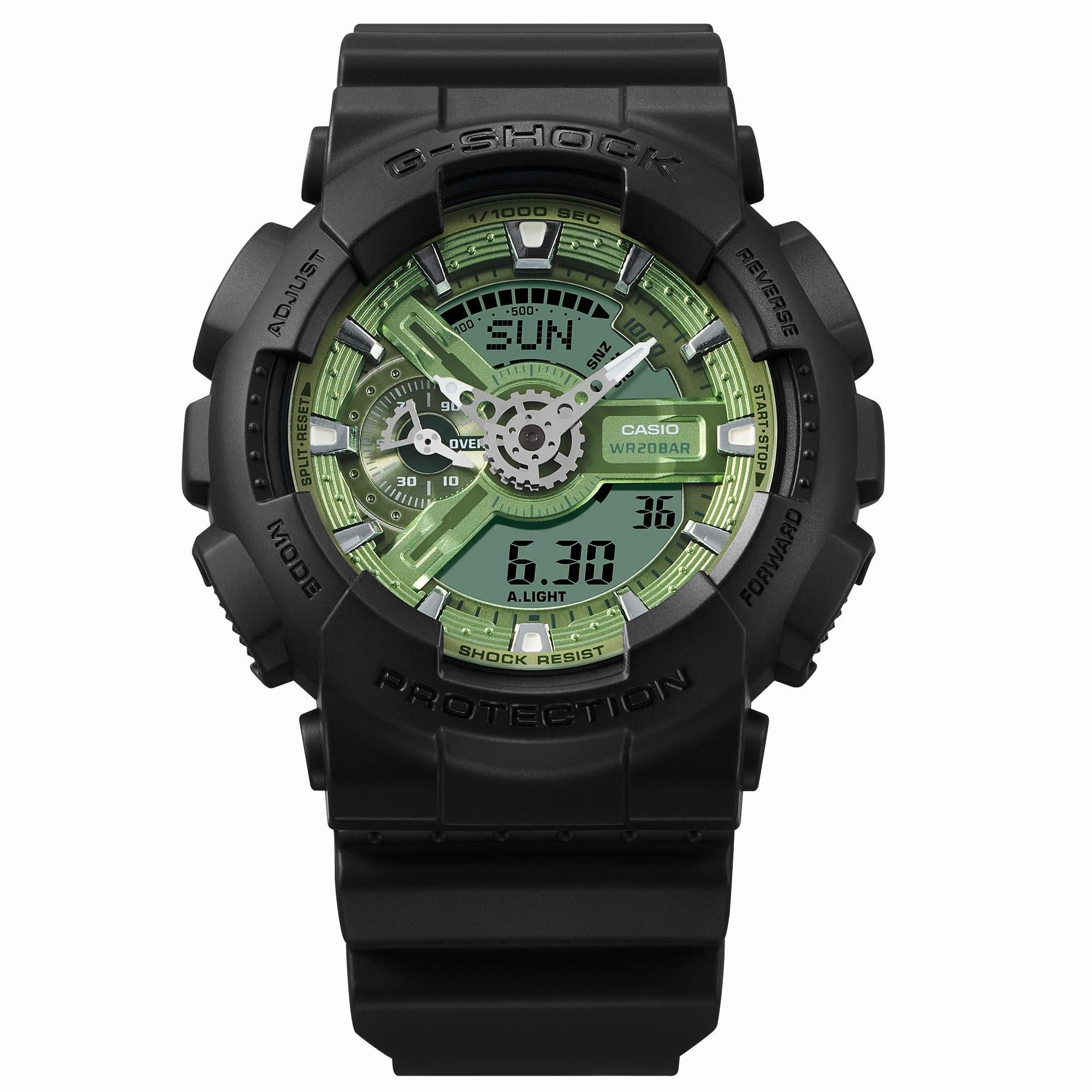 G-Shock Analog Digital DUO Rugged Black Resin Band Watch GA110CD-1A3