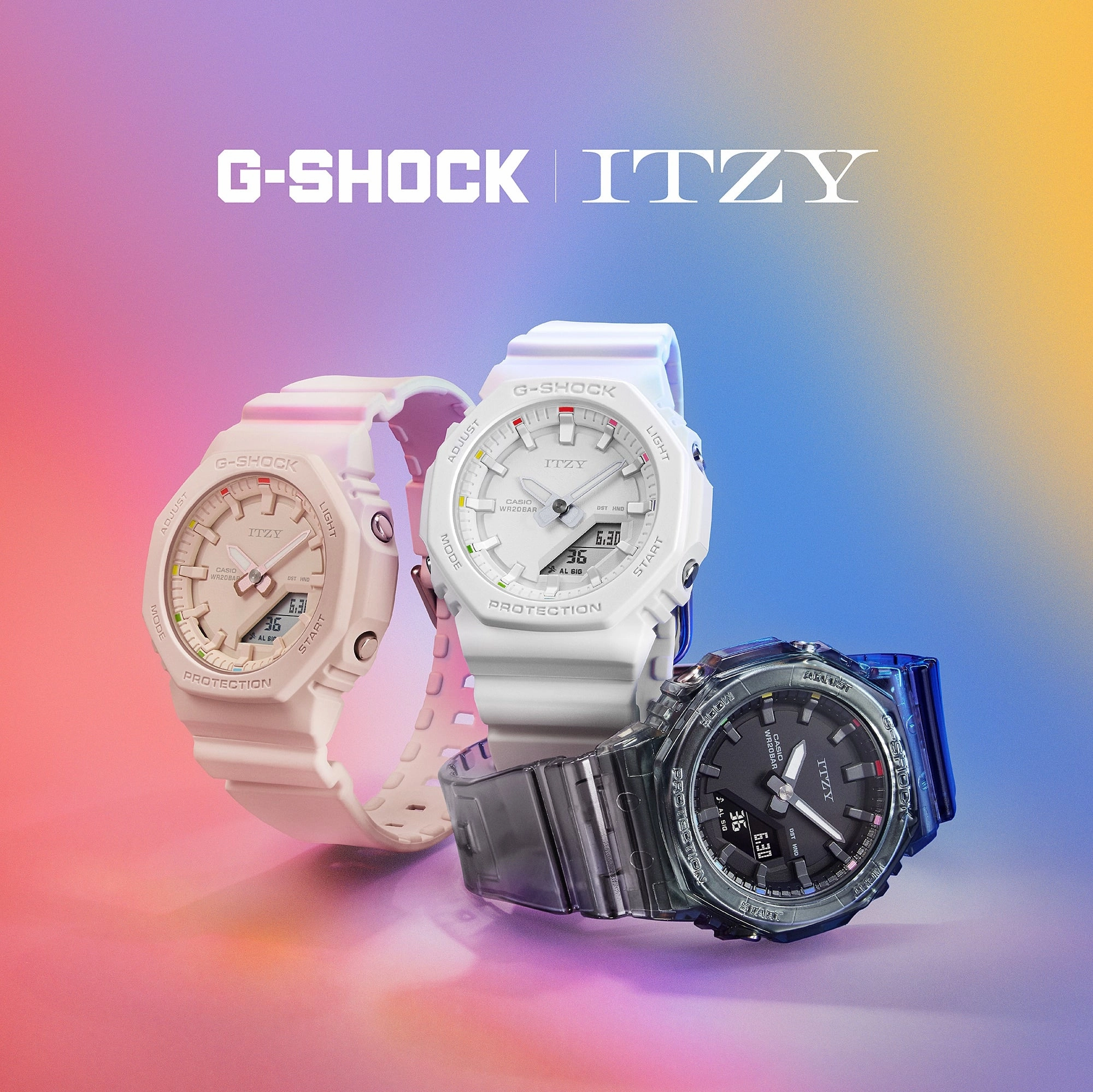 G-Shock Analog Digital Itzy Collaboration White Resin Band GMAP2100IT-7A