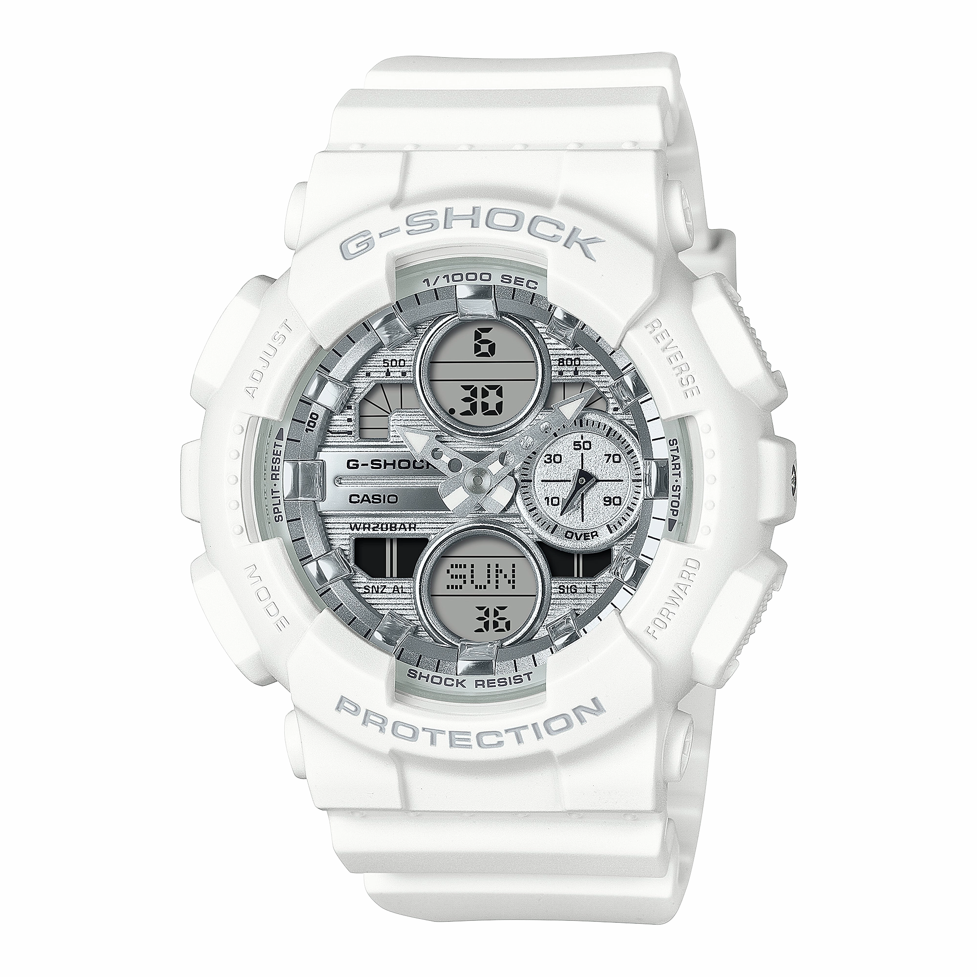 G-Shock Analog Digital White Resin Band Watch GMAS140VA-7A