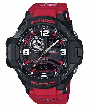 G-Shock Aviation Black Dial Red Resin Watch GA1000-4B