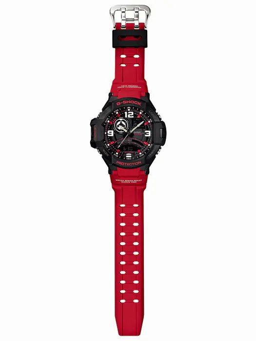 G-Shock Aviation Black Dial Red Resin Watch GA1000-4B