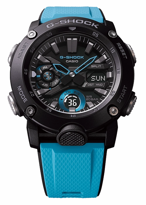 G-Shock Carbon Core Blue Band Watch GA2000-1A2