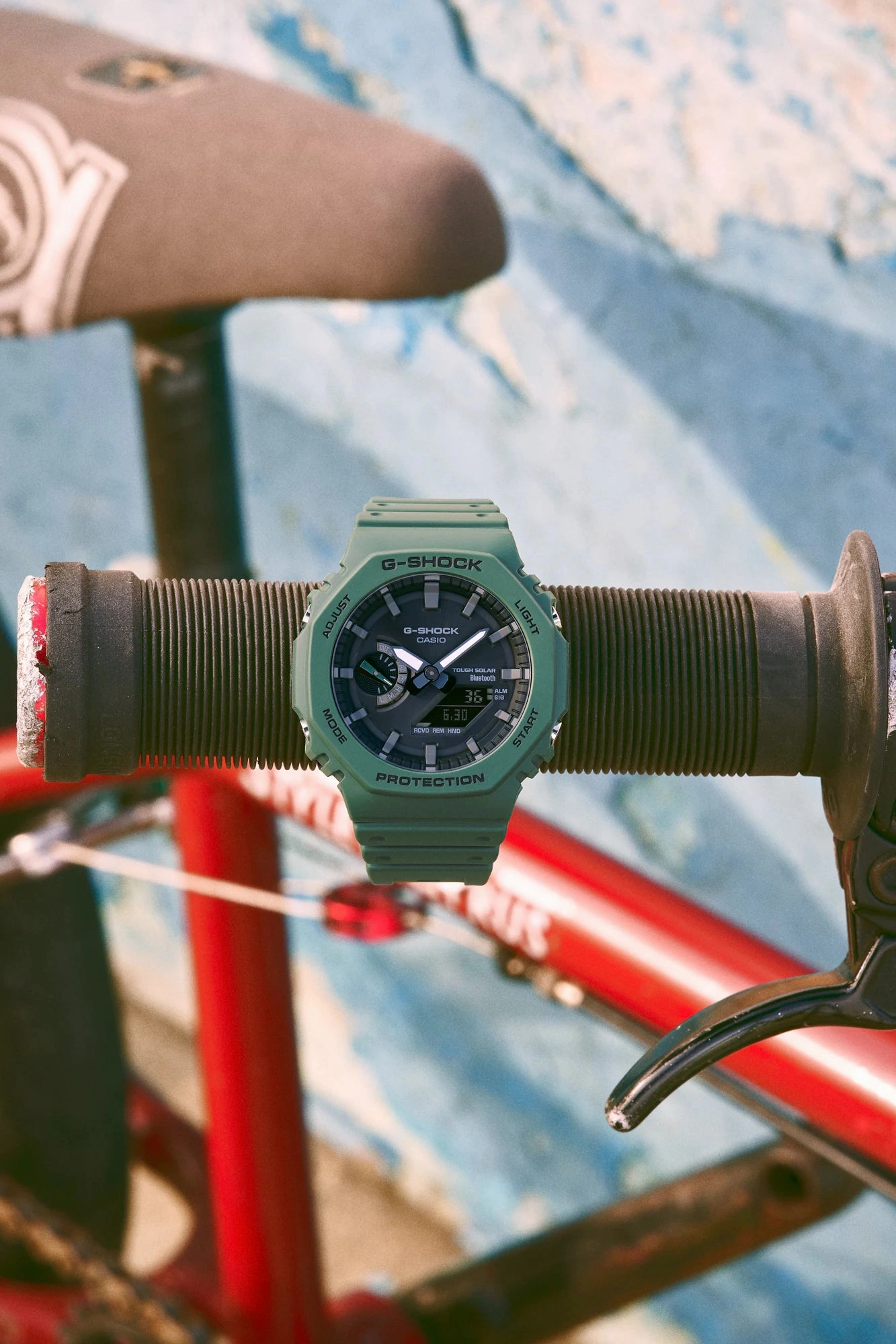 G-Shock CasioOak GAB2100-3A Green Watch with Smartphone Link and Tough Solar