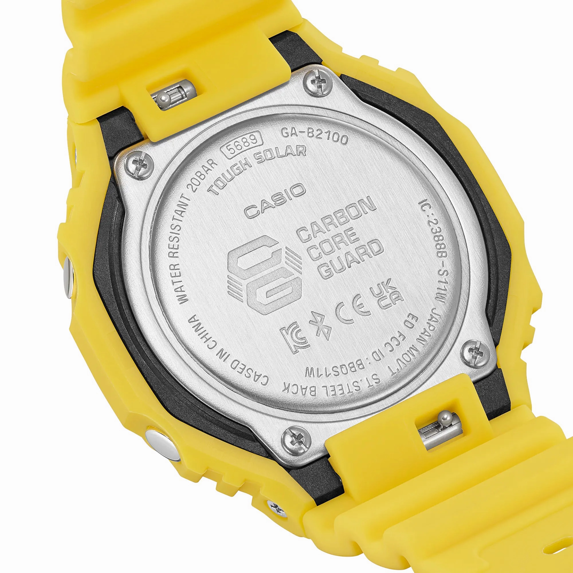 G-Shock CasioOak Yellow Resin Band Watch GAB2100C-9A