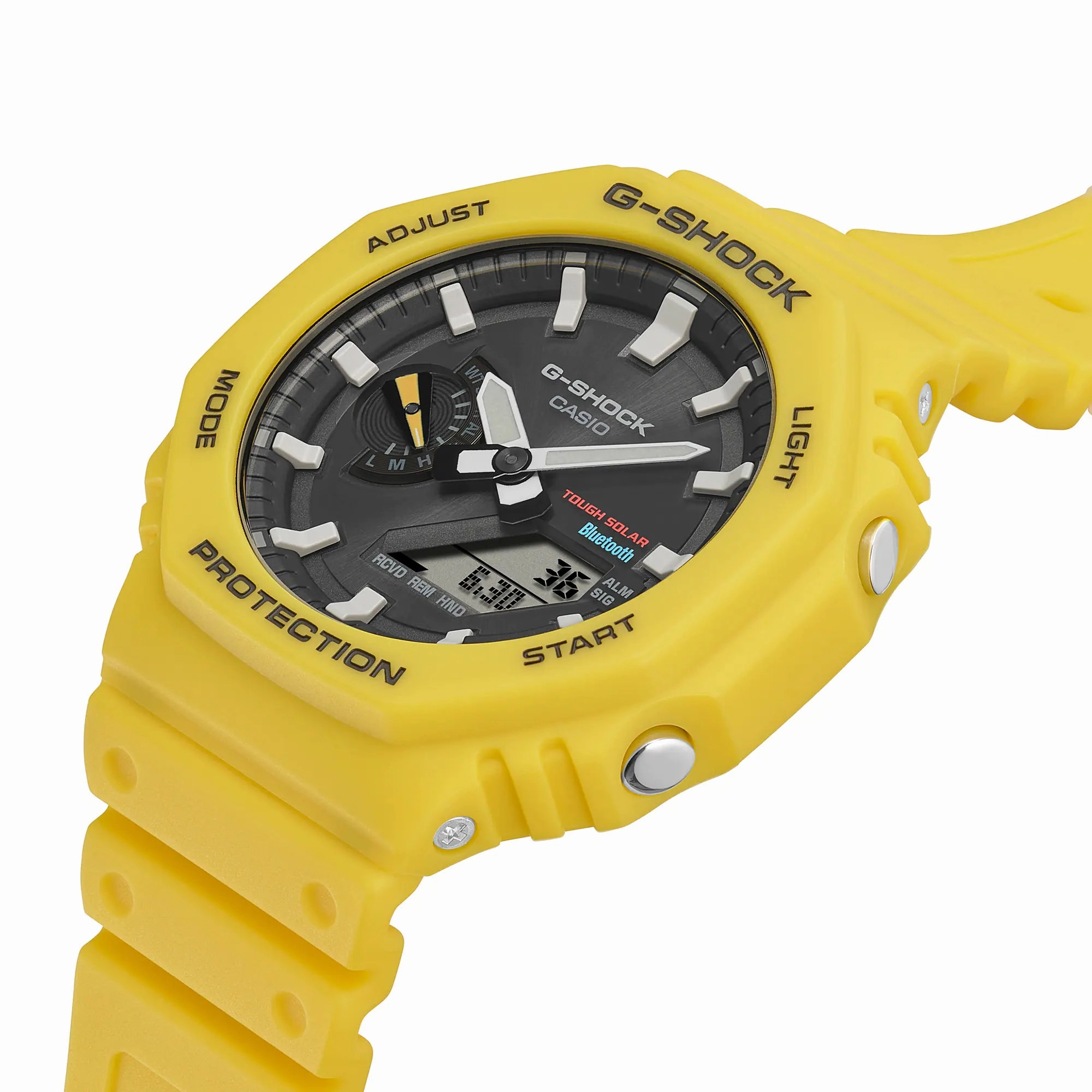 G-Shock CasioOak Yellow Resin Band Watch GAB2100C-9A