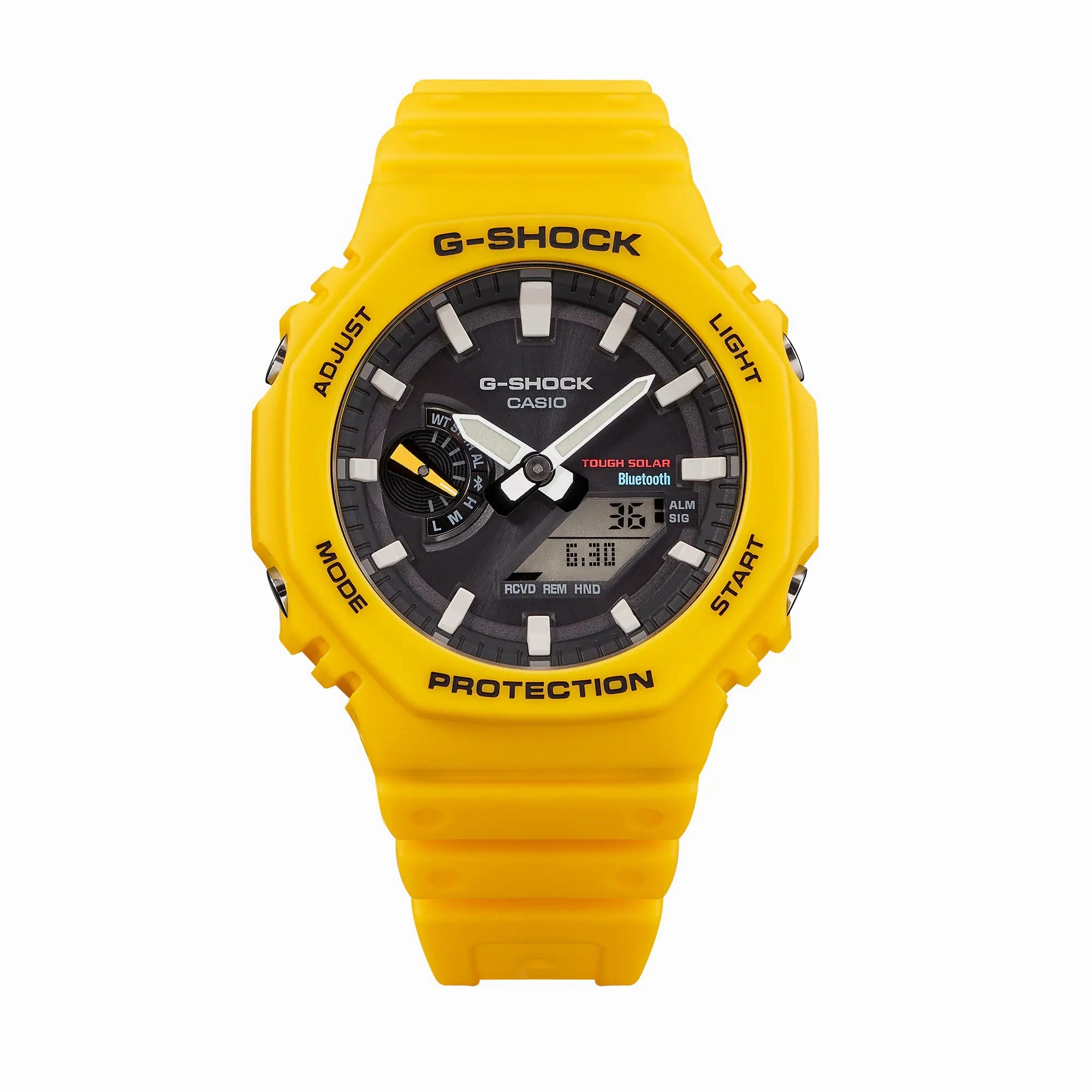 G-Shock CasioOak Yellow Resin Band Watch GAB2100C-9A