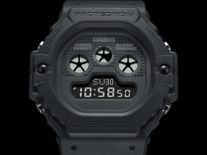 G-Shock Digital 5900 Style All Black Resin Band Watch DW5900BB-1D