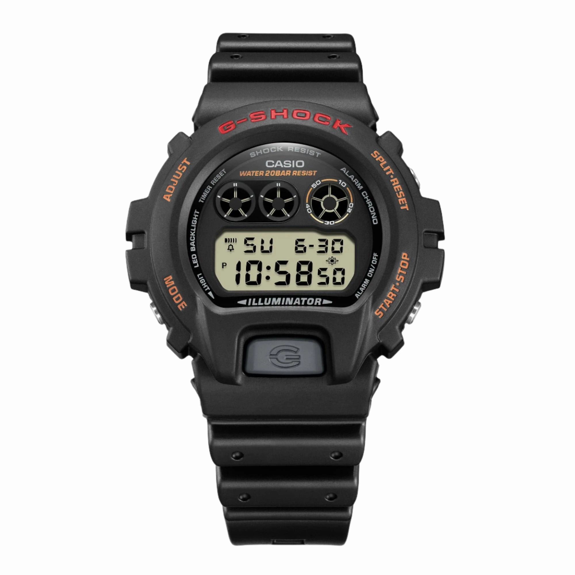 G-Shock Digital Black Dial Black Resin Band Watch DW6900UB-9D
