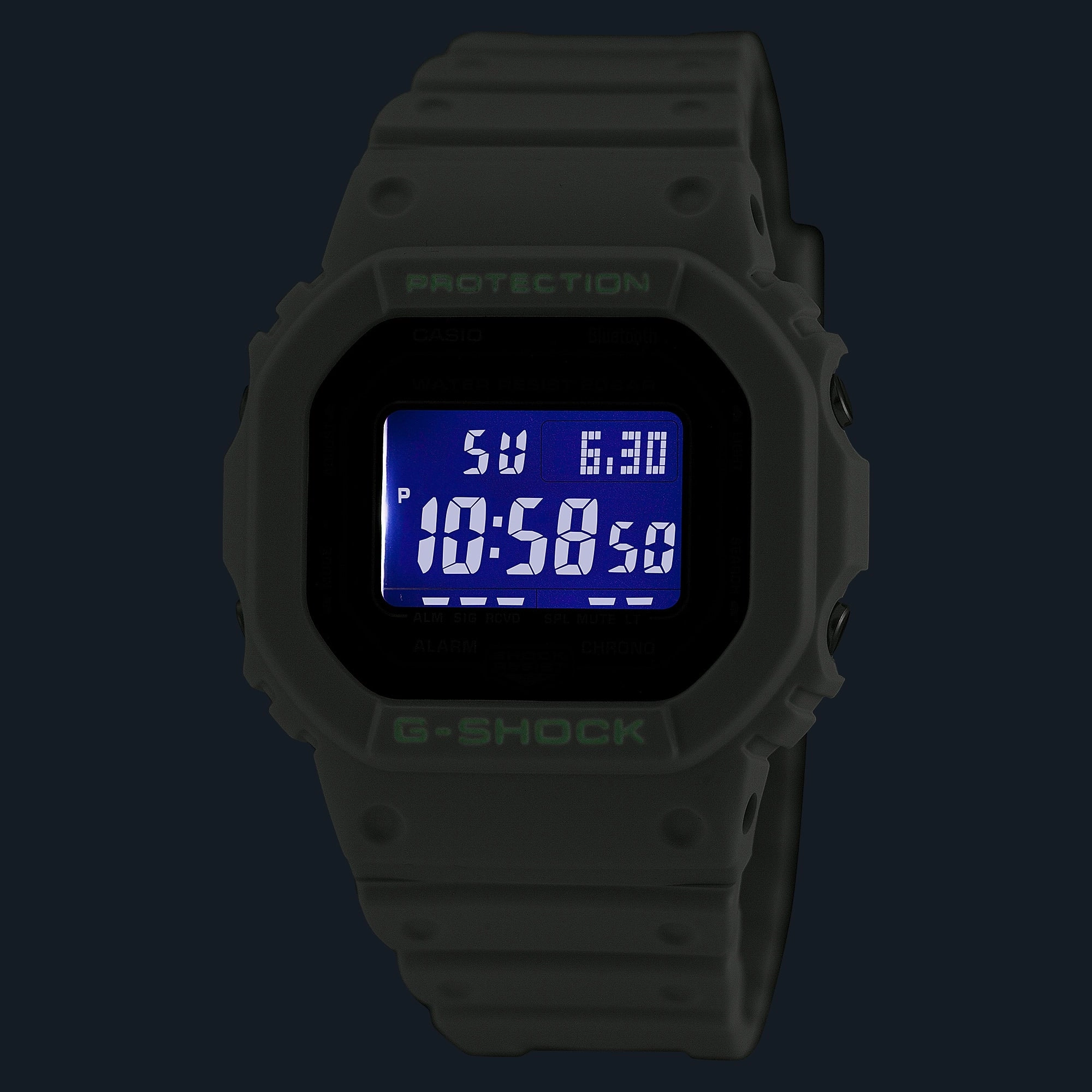 G-Shock Digital Black Dial White Resin Band Watch DWB5600SF-7D