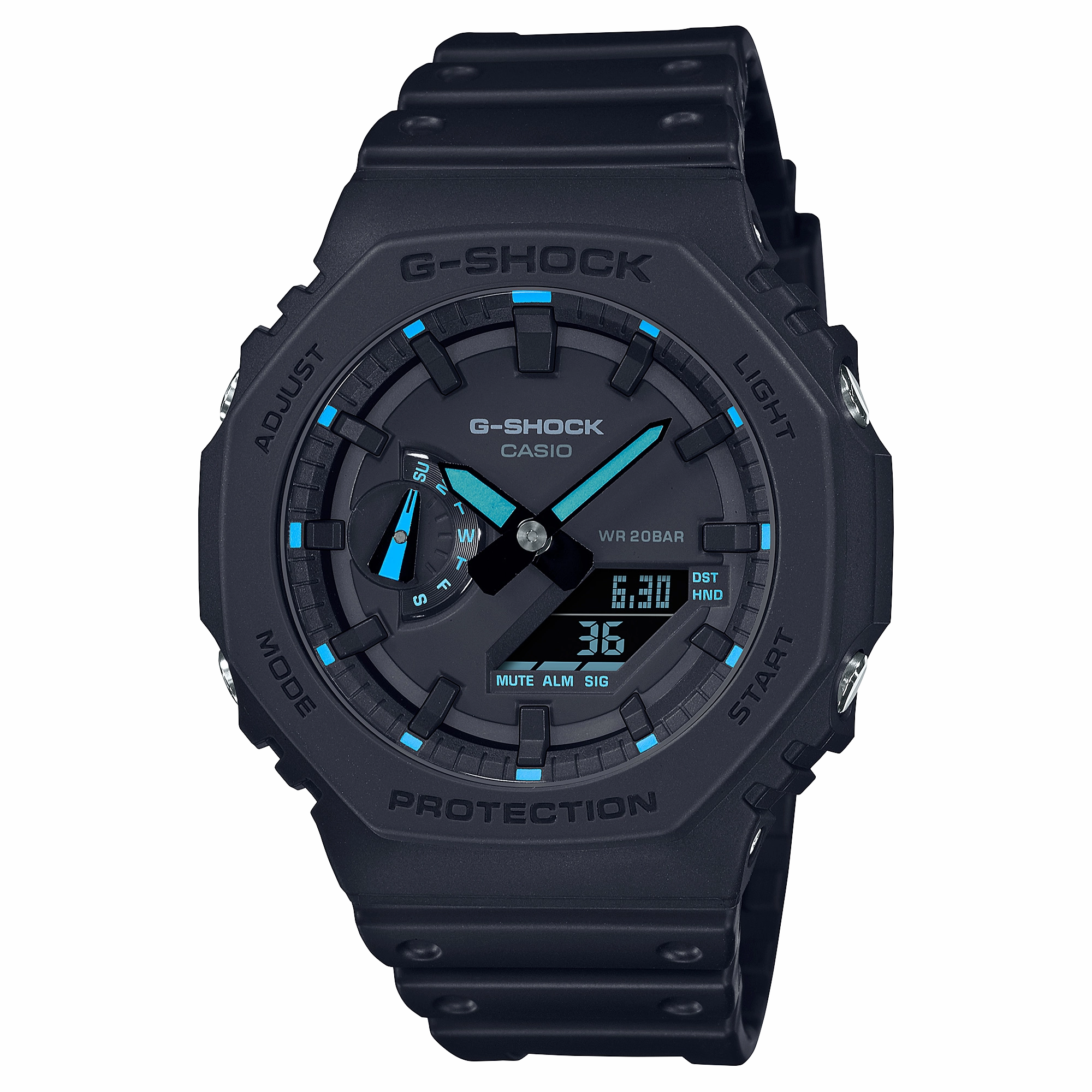 G-Shock Digital Black Resin Band Watch GA2100-1A2