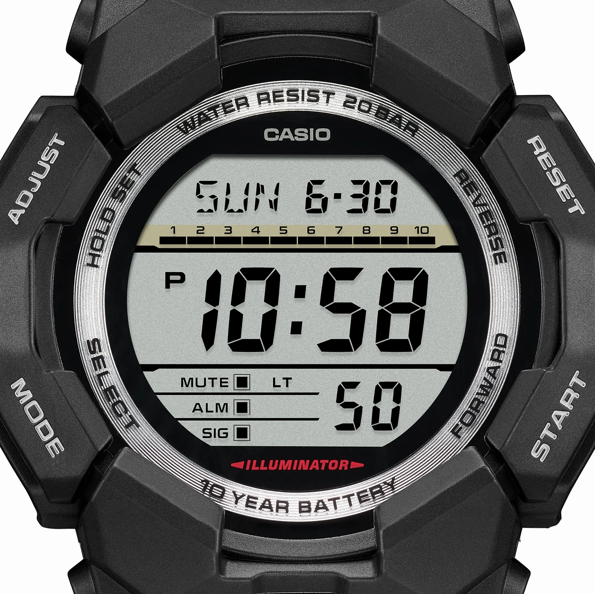 G-Shock Digital Black Resin Band Watch GD010-1D