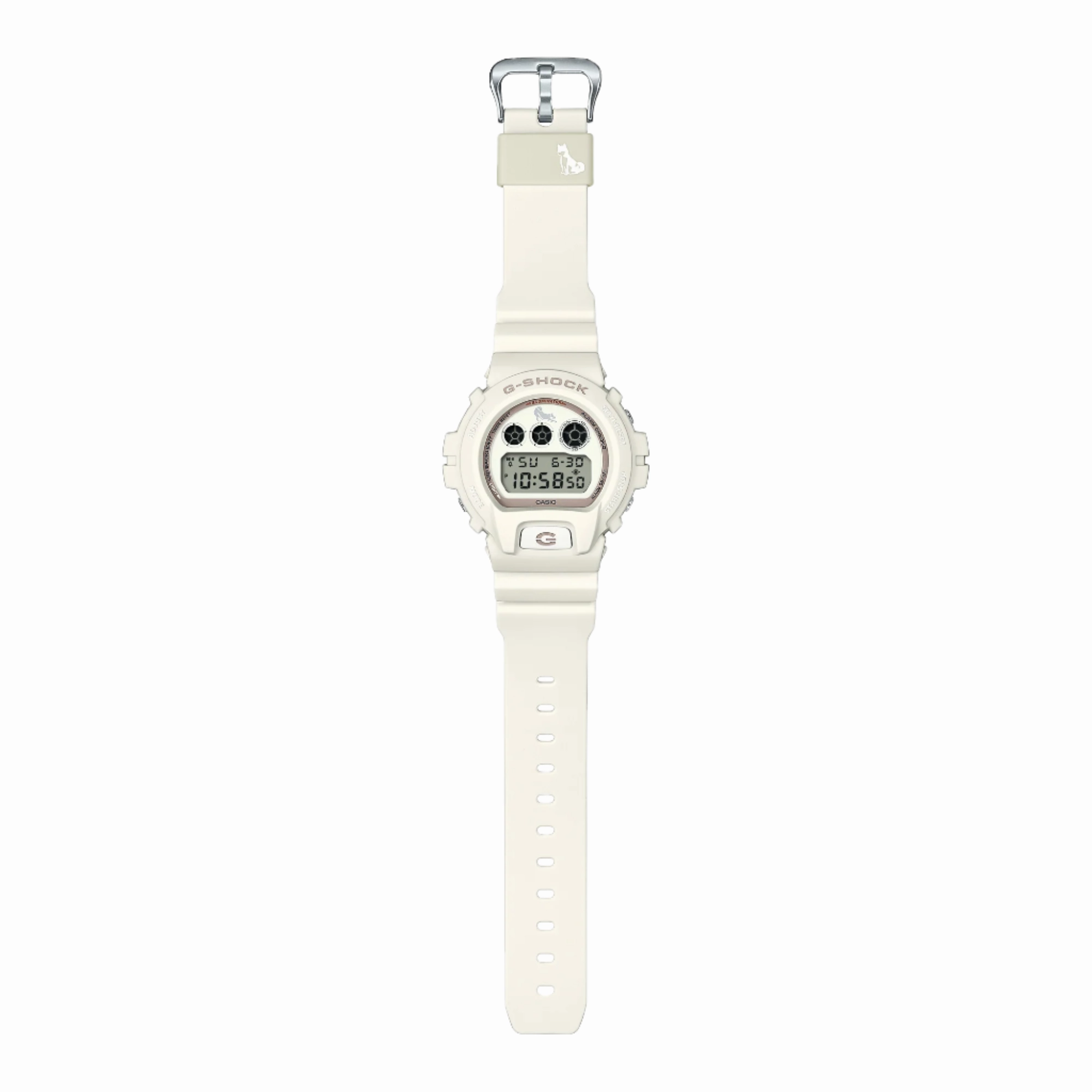 G-Shock Digital White Dial White Resin Band Watch DW6900SHB-7D