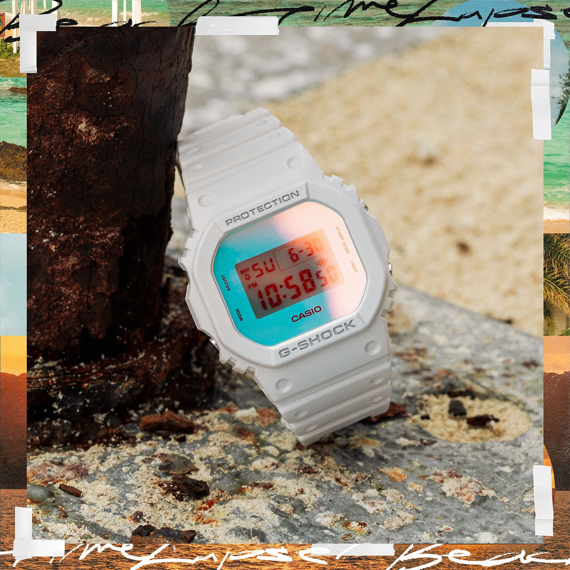 G-Shock Digital White Resin Band Watch DW5600TL-7D