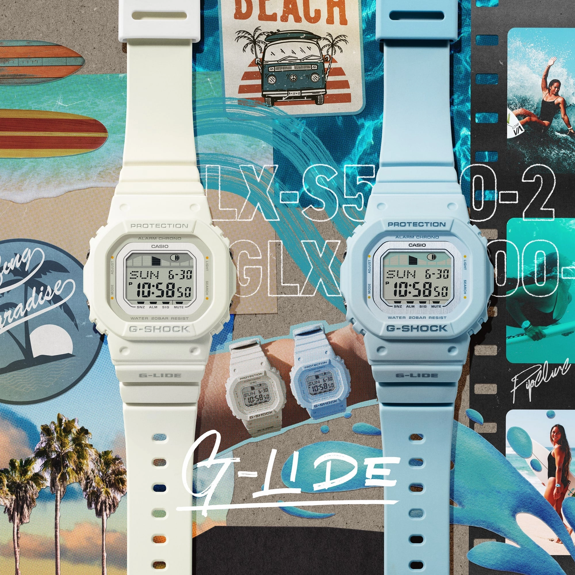 G-Shock G-LIDE White Resin Band Watch GLXS5600-7B