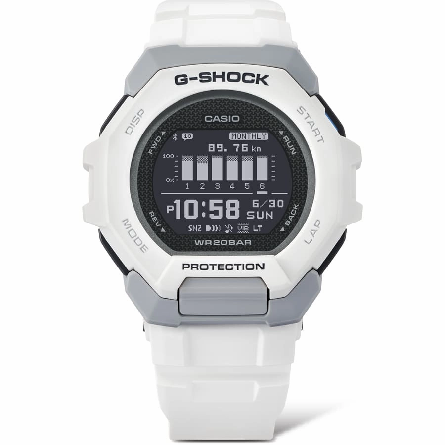G-Shock G-Squad White Resin Band Watch GBD300-7D