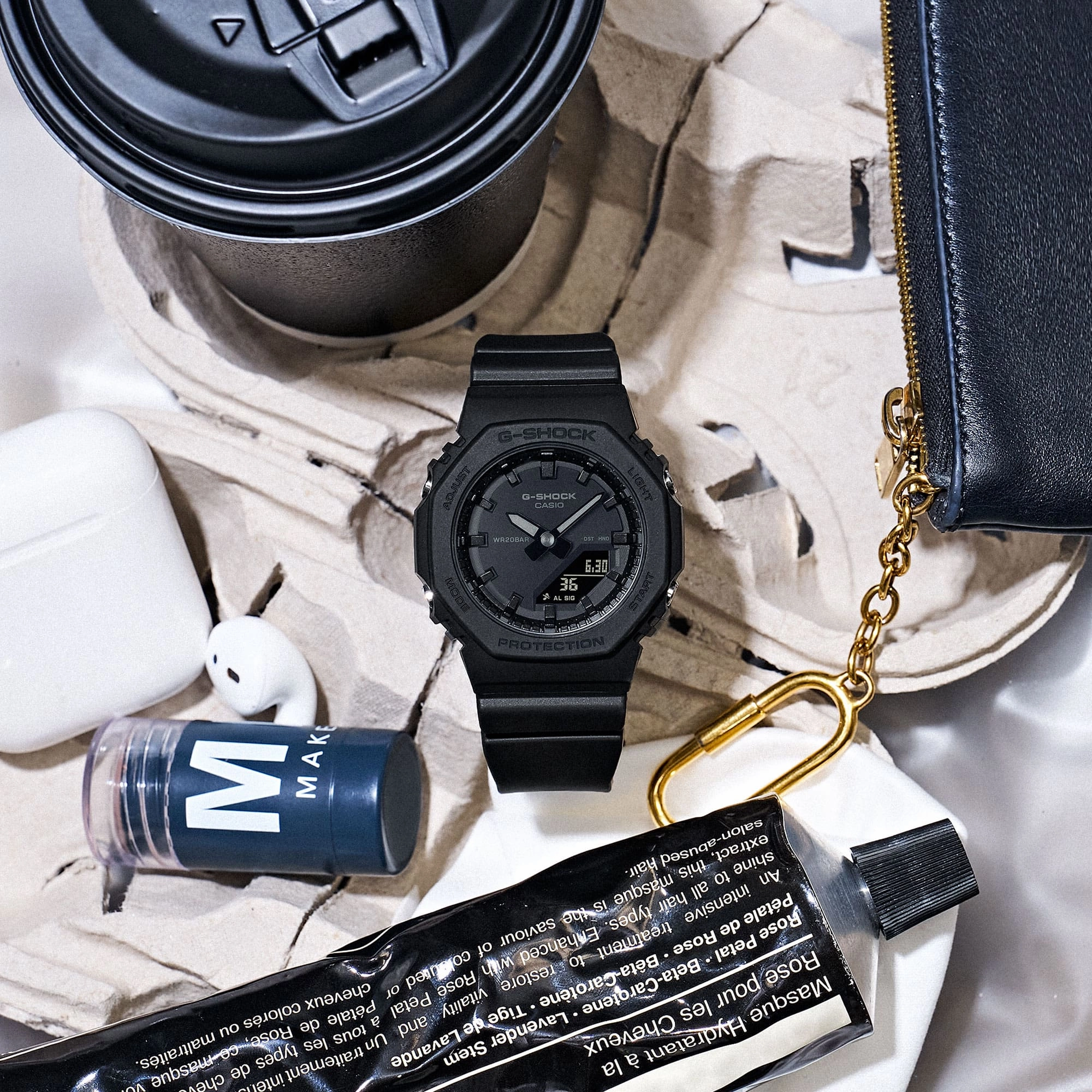 G-Shock Slim CasiOak Digital Black Watch GMAP2100BB-1A