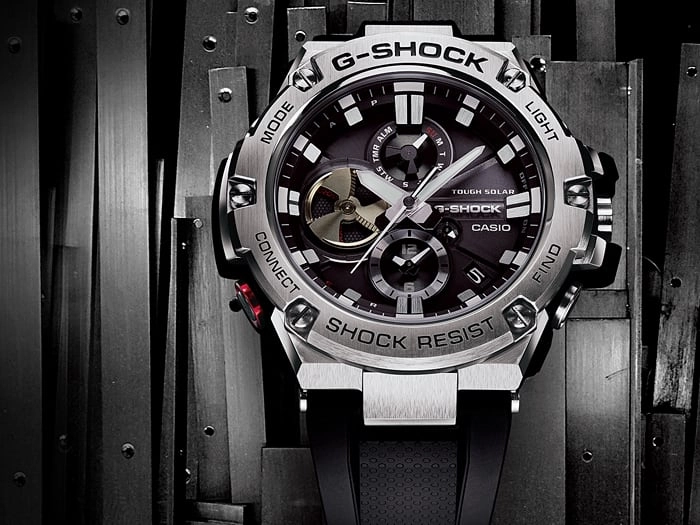 G-Shock Solar Stainless Steel Connected Series Mens Watch GSTB100-1A