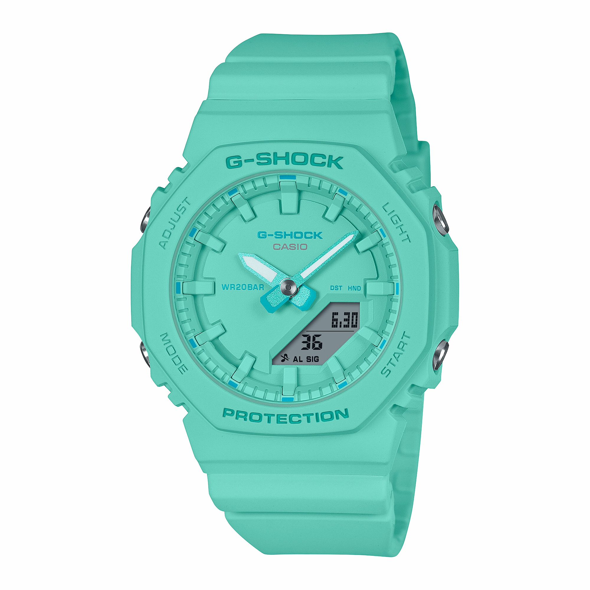 G-Shock Turquoise Resin Band Turquoise Dial Watch GMAP2100-2A