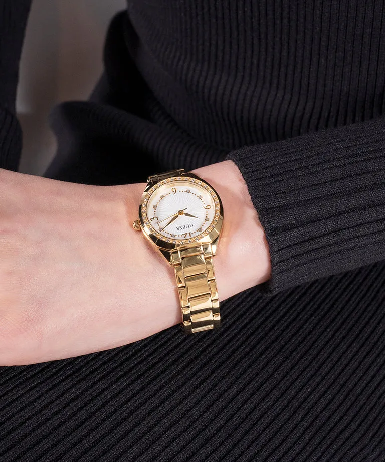 Guess Charlotte Crystal Gold-Tone Analog Watch GW0767L2