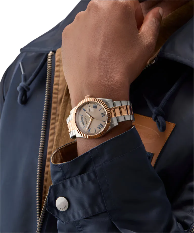 Guess CONNOISSEUR Silver Dial Two Tone Stainless Steel Watch GW0265G13
