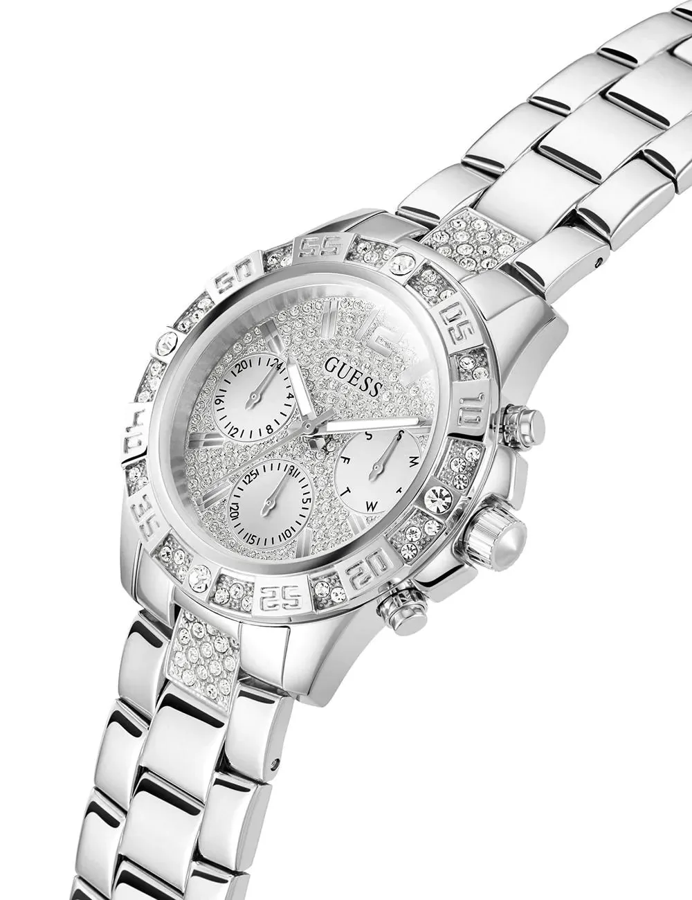 Guess Majesty Silver Dial Stainless Steel Watch GW0771L1