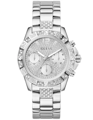 Guess Majesty Silver Dial Stainless Steel Watch GW0771L1