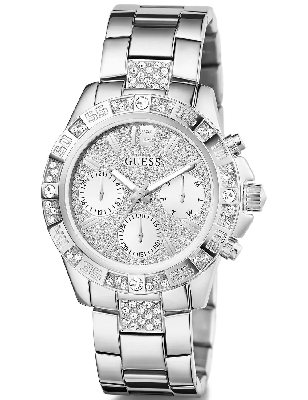 Guess Majesty Silver Dial Stainless Steel Watch GW0771L1
