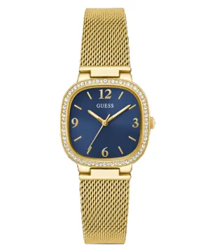 Guess Tapestry Blue Dial Gold Stainless Steel Watch GW0354L6