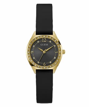 Guess Charlotte Crystal Black Gold Tone Analog GW0820L1