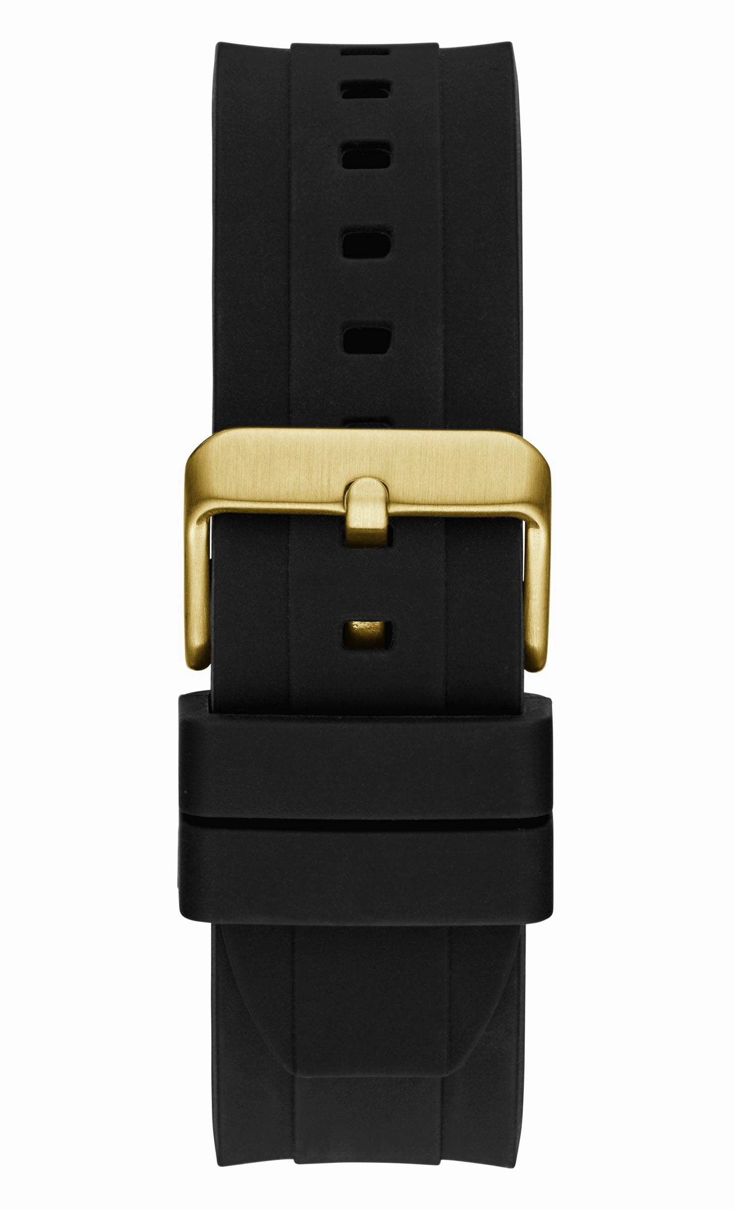 Guess Empire Black Dial Rubber Strap Watch GW0583G2