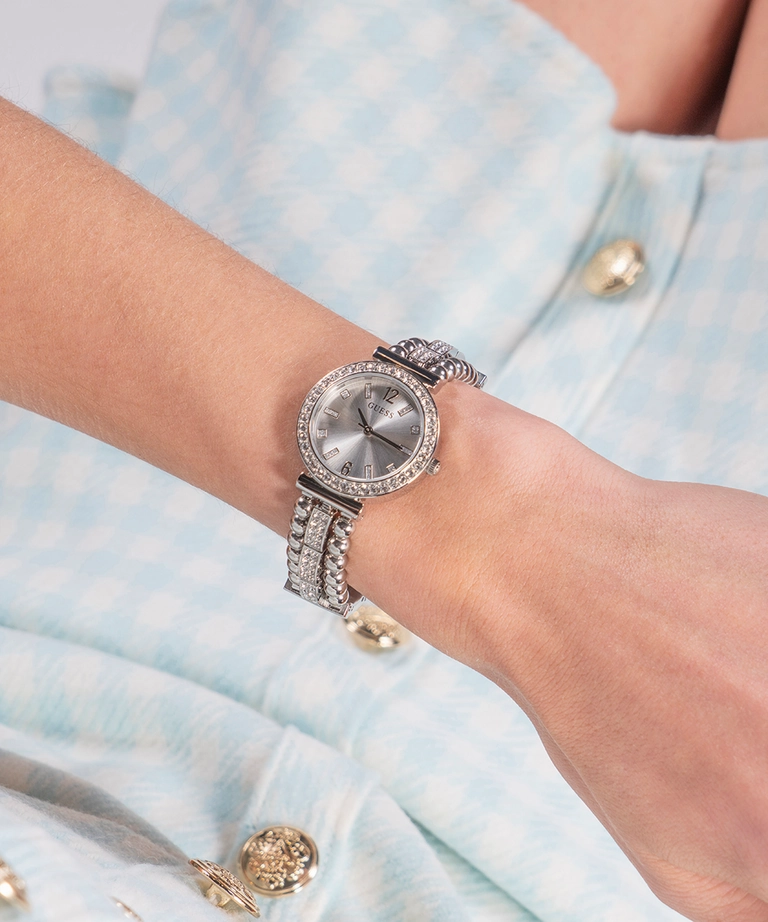 Guess Gala Silver Dial Stainless Steel Watch GW0401L1