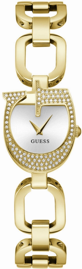 Guess Gia Silver Dial Gold Stainless Steel Watch GW0683L2