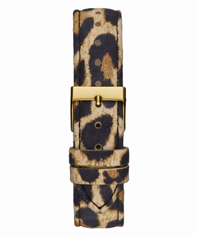 Guess Glitz Plaque Gold Tone Analog Watch GW0745L2
