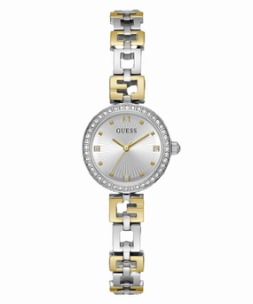 Guess Lady G Silver Dial Two Tone Stainless Steel Watch GW0656L1
