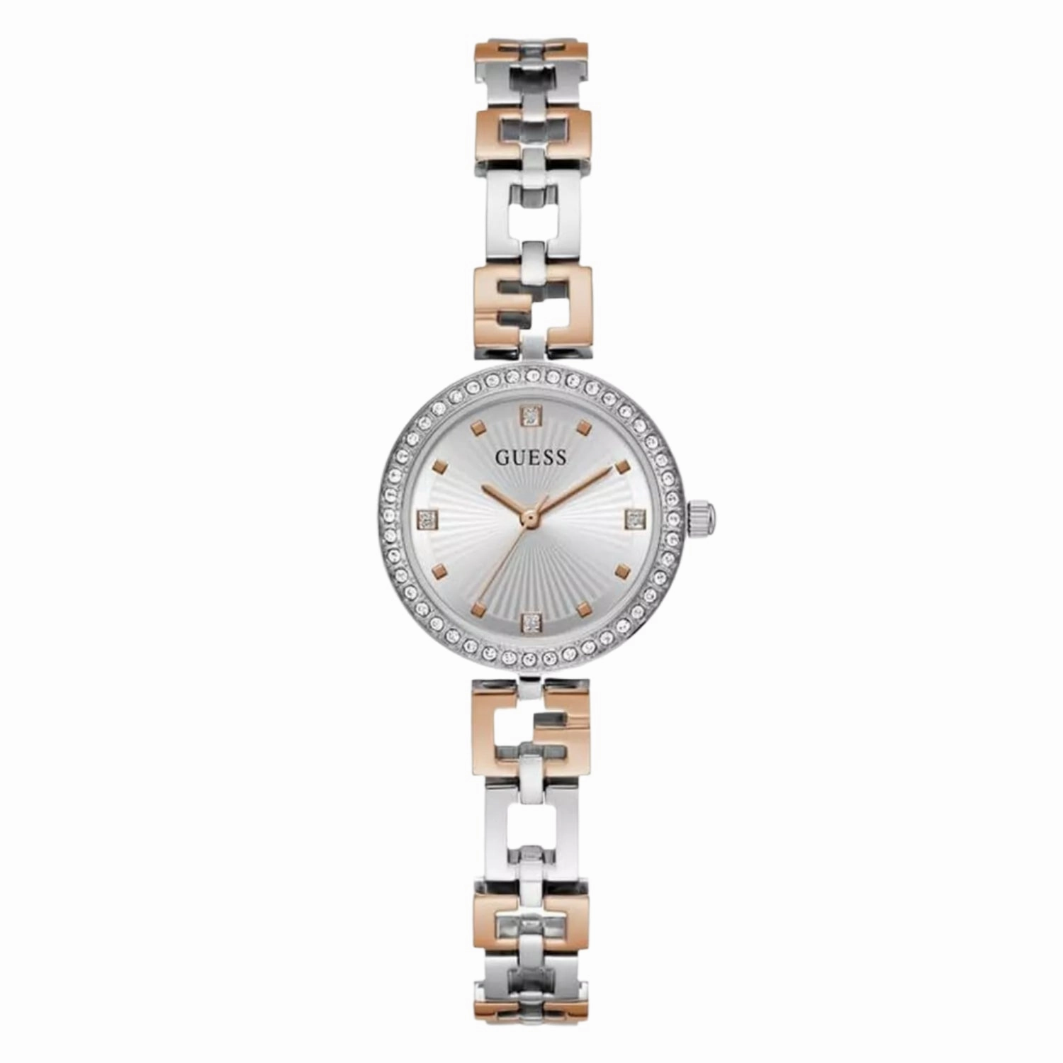 Guess Lady G Silver Dial Two Tone Stainless Steel Watch GW0656L2