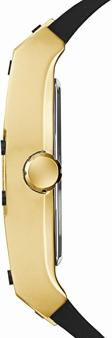 Guess Legend Black Dial Leather Strap Watch GW0500G1