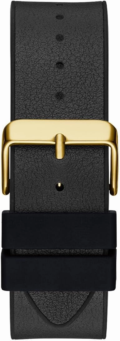 Guess Legend Black Dial Leather Strap Watch GW0500G1