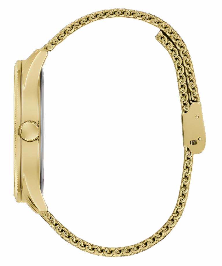 Guess Reputation Black Dial Gold Tone Analog Watch GW0710G2