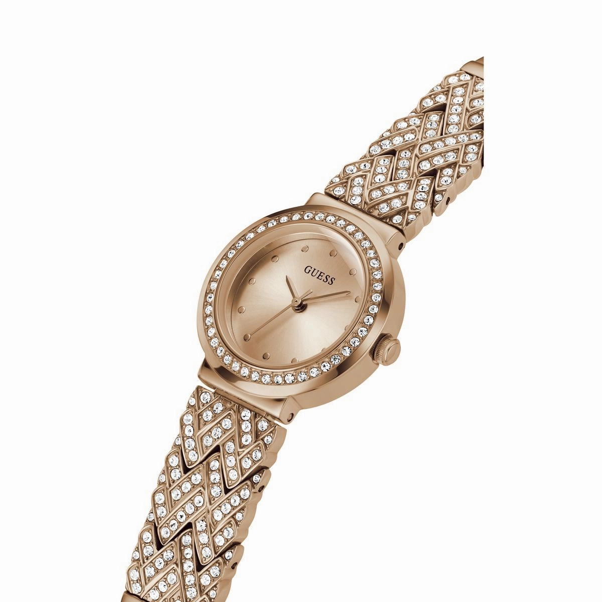Guess Treasure Rose Gold Dial Stainless Steel Watch GW0476L3