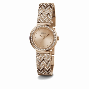 Guess Treasure Rose Gold Dial Stainless Steel Watch GW0476L3
