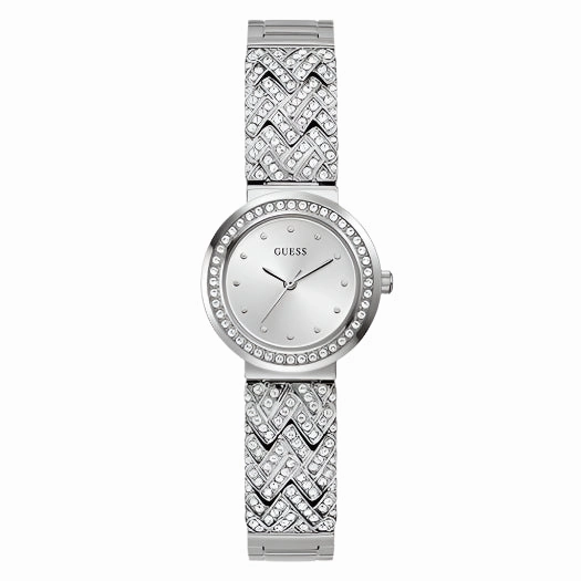 Guess Treasure Silver Dial Stainless Steel Watch GW0476L1