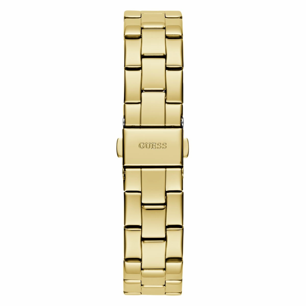 Guess Tri Plaque Champagne Dial Gold Stainless Steel Watch GW0675L2
