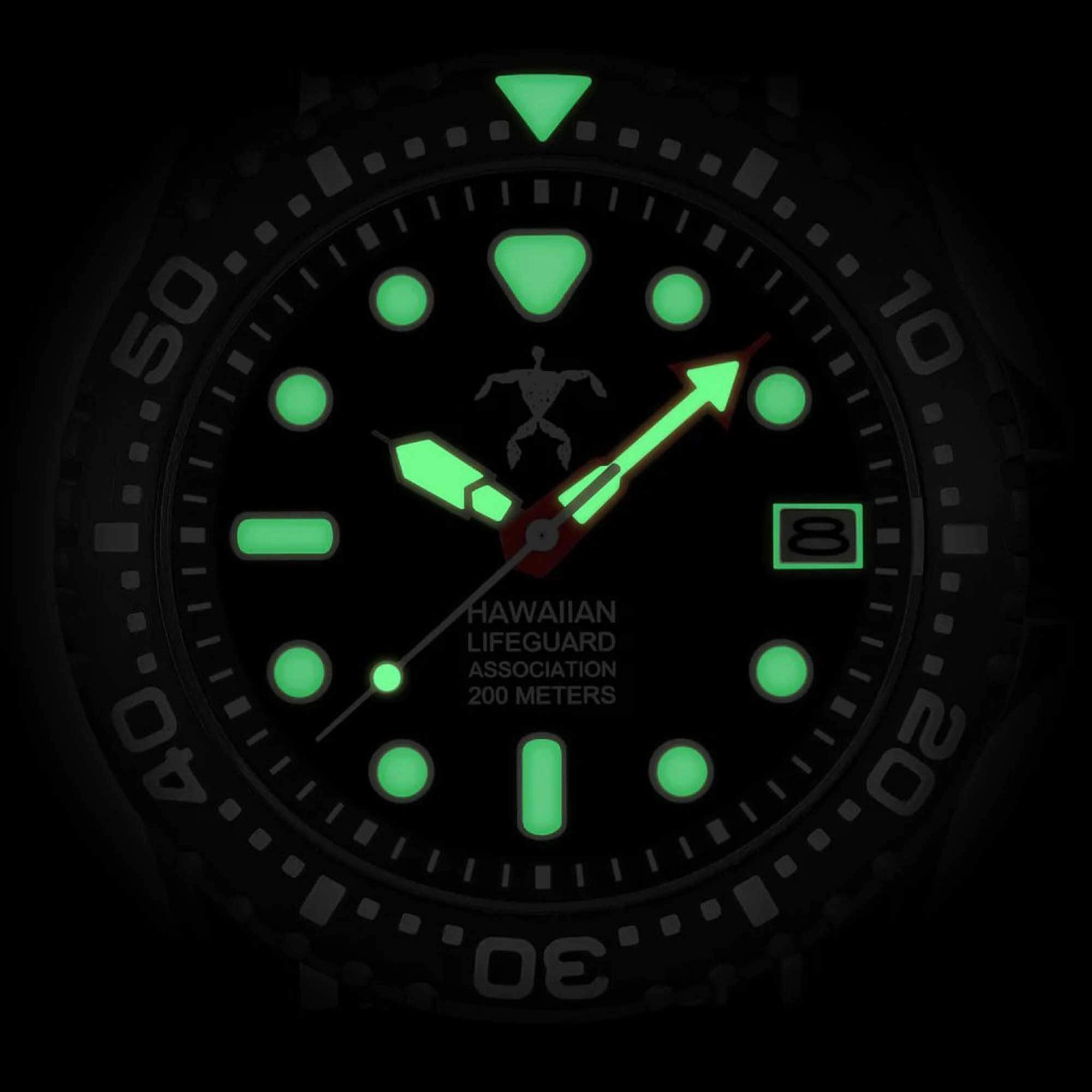 Hawaiian Lifeguard Association Men's Watch - Rotating Bezel Black Dial | HLA 5401