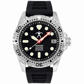 Hawaiian Lifeguard Association Men's Watch - Rotating Bezel Black Dial | HLA 5401