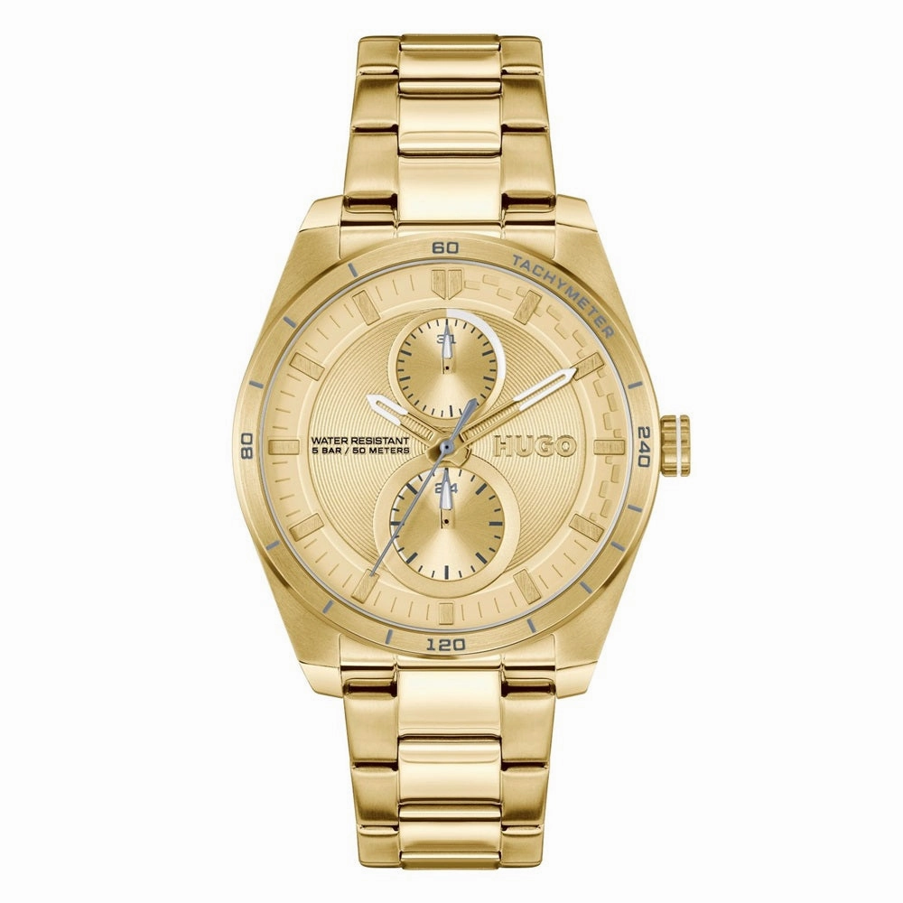 Hugo #Fast For Her Gold Plated Ladies Watch 1540171