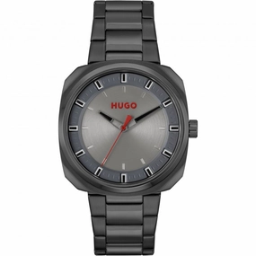 Hugo Mens Black IP Stainless Steel Watch 1530311